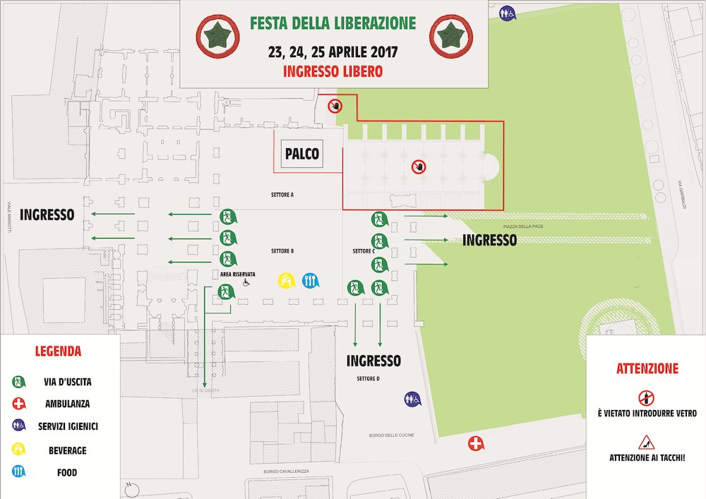 PIANTINA AREA CONCERTI 25 APRILE