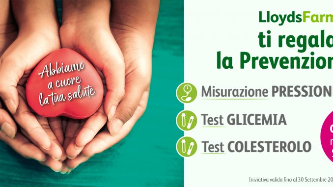 Servizi Prevenzione Gratuita Settembre LloydsFarmacia