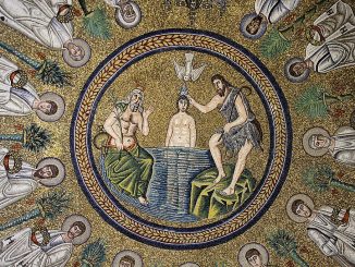 Mosaico della cupola del Battistero degli Ariani, Ravenna.