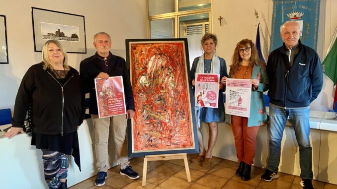 STOP ALLA VIOLENZA CONTRO LE DONNE A Torrile la mostra di Daniela Mezzadri e le vignette di Michela Candi 002 Foto conferenza stampa