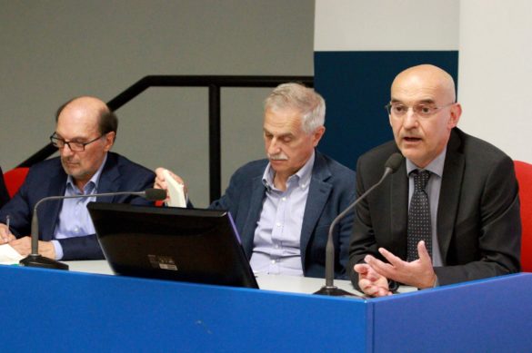 un momento dei saluti di Fabi