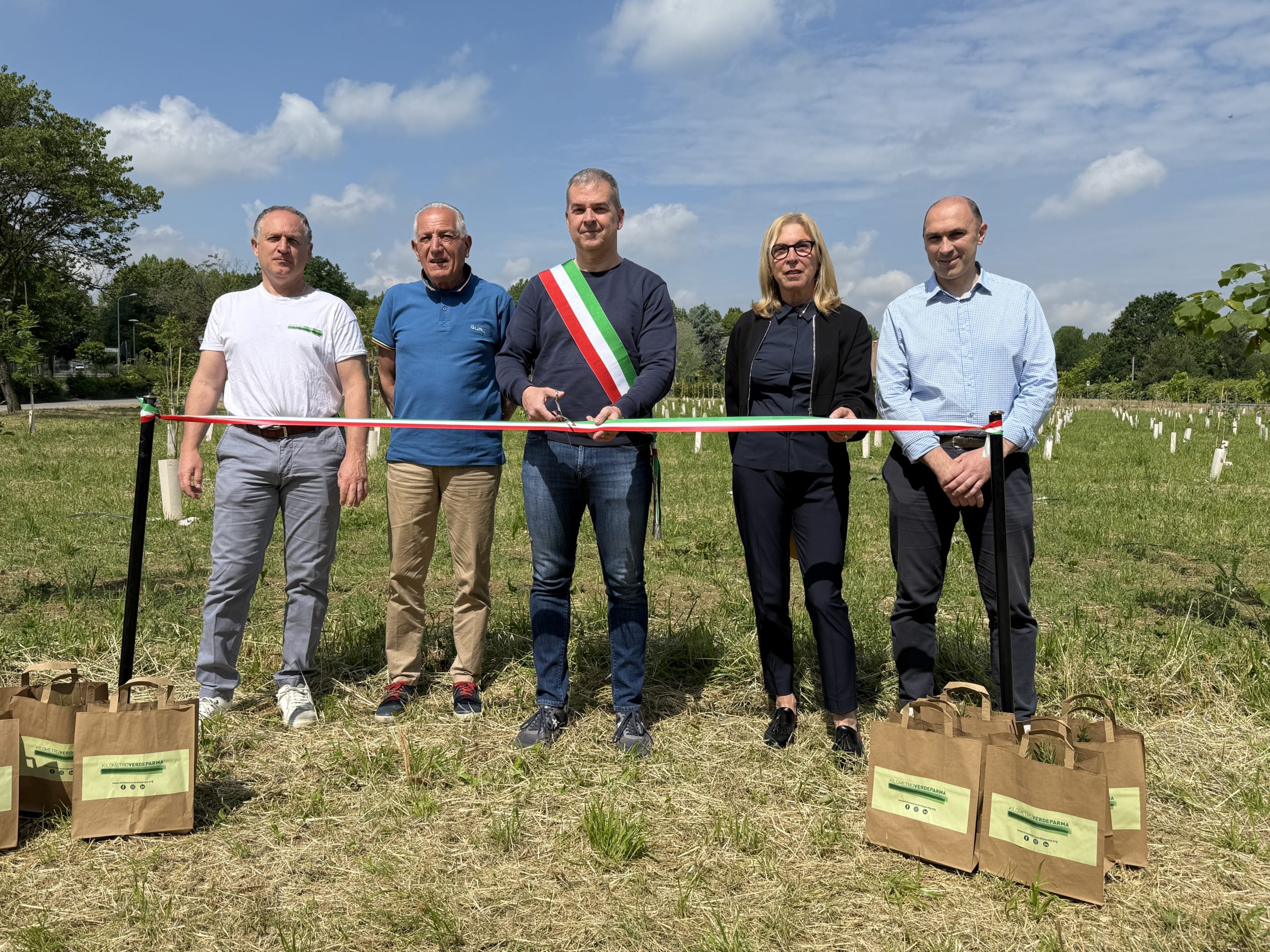 Bosco di Traversetolo – Da sinistra Antonio Mortali, Roberto Coruzzi, Simone Dall’Orto, Nelda Conti, Gabriele Zanettini (5)